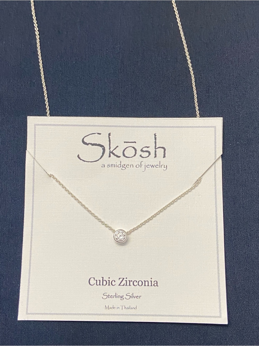 Skosh Sterling Silver Cubic Zirconia Necklace